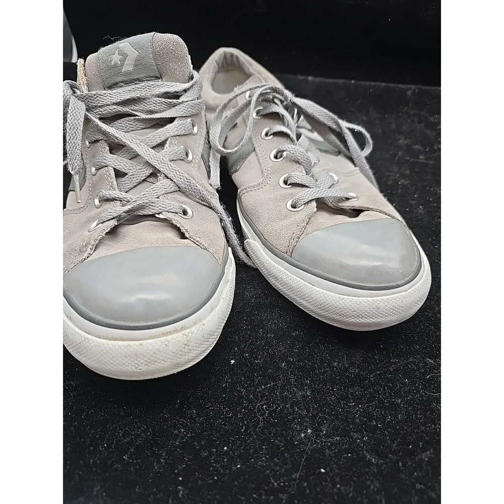 Converse Men's Size 10 All Star Chuck Taylor Low Top Gray Suede Leather - Picture 10 of 11